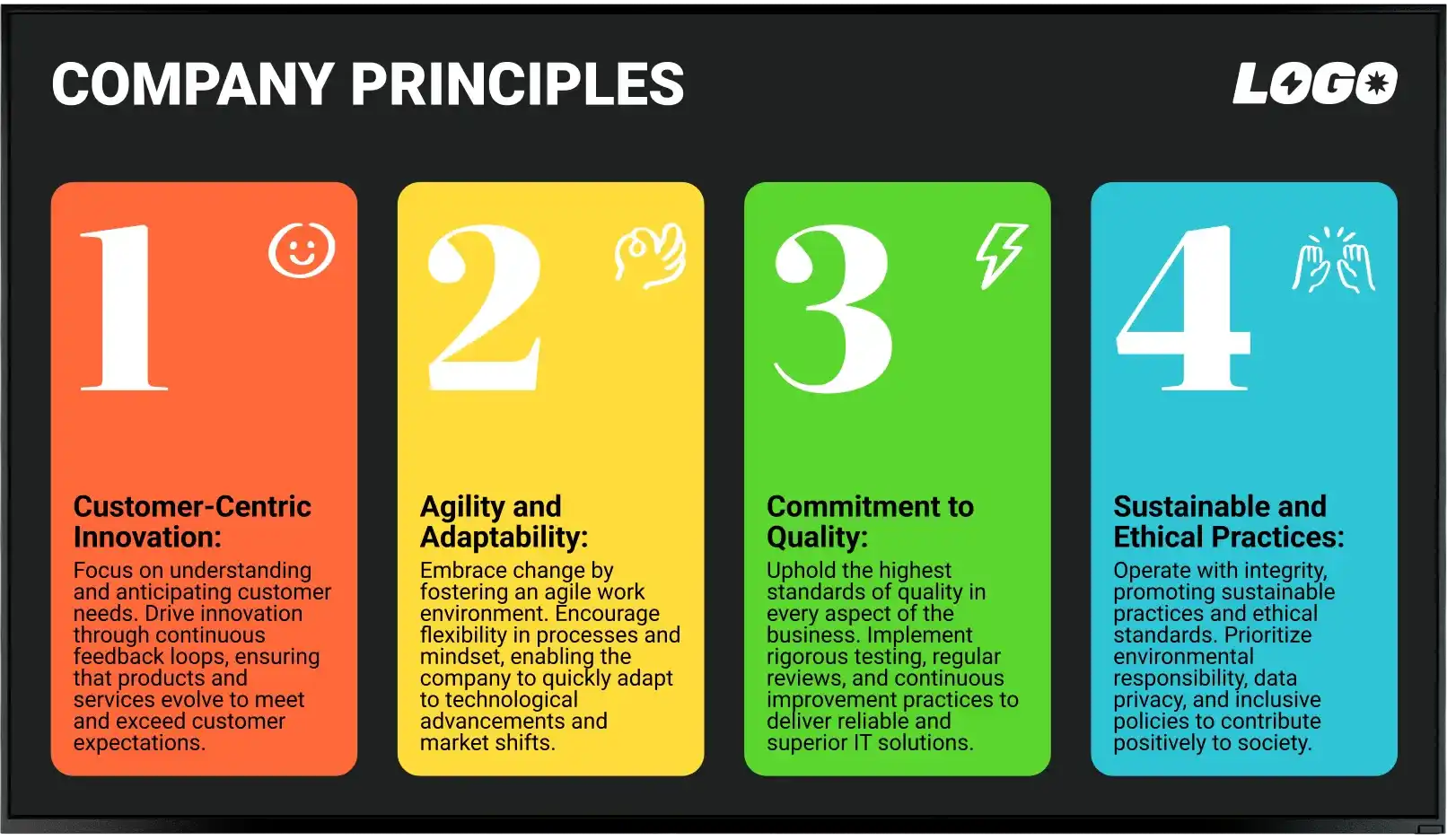 Digital Signage for Corporate: Principles Template